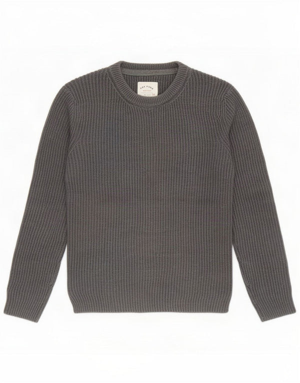 Jersey de cuello redondo para hombre Fat Face XS Algodón moteado azul marino