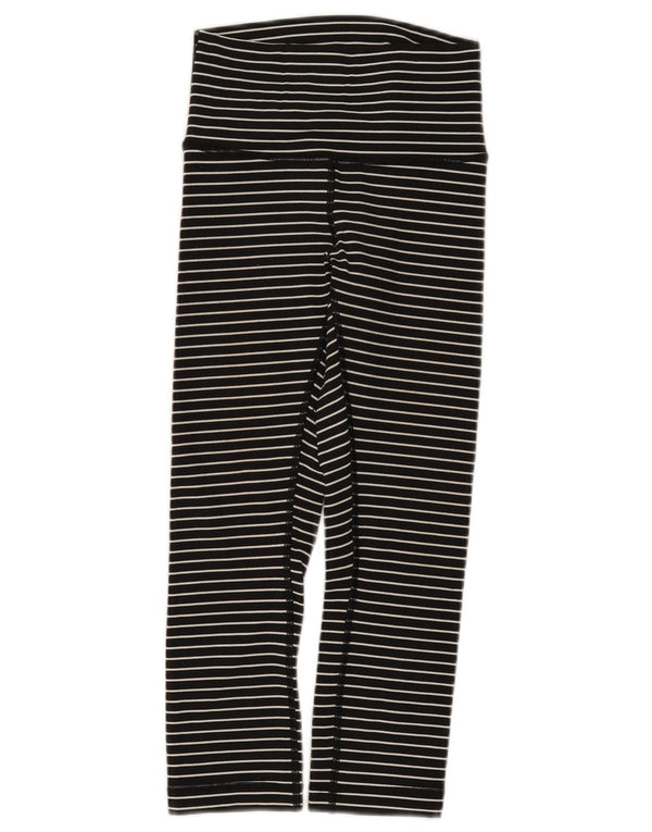 Lululemon Leggings Niña 7-8 Años Nylon Rayas Negro