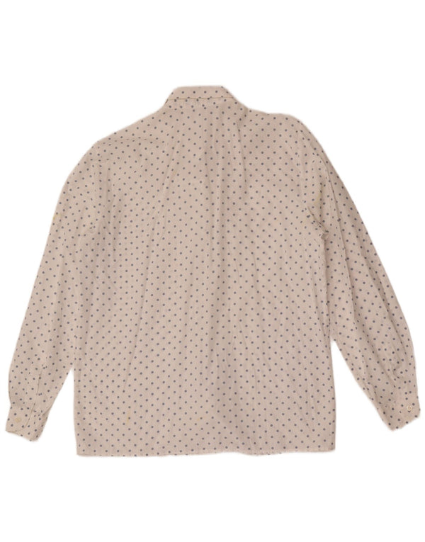 Emmanuel Schvili Camisa Mujer UK 40 XL Blanco Moteado