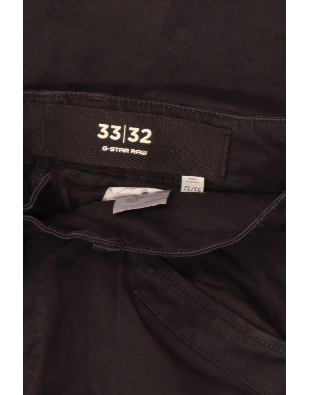 G-Star Mens Slim Cargo Pantalones W33 L32 Algodón Negro