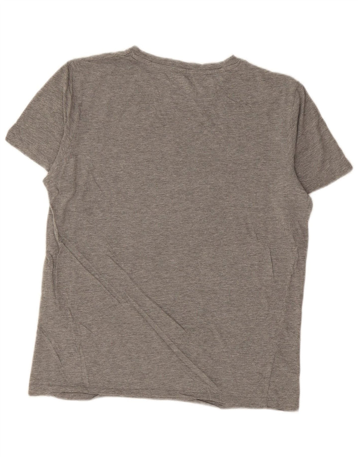 Jack & Jones Hombre Camiseta Gráfica Top Small Gris Algodón