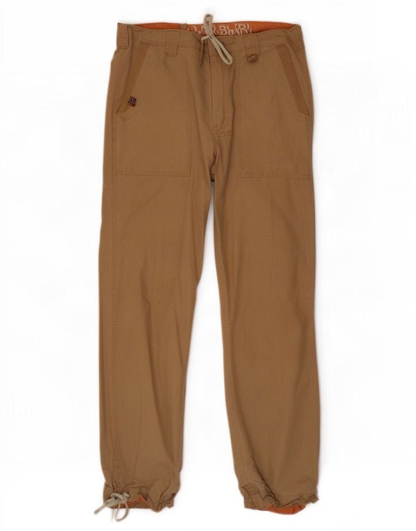 Napapijri Mens Joggers Chino Pantalones W32 L30 Marrón