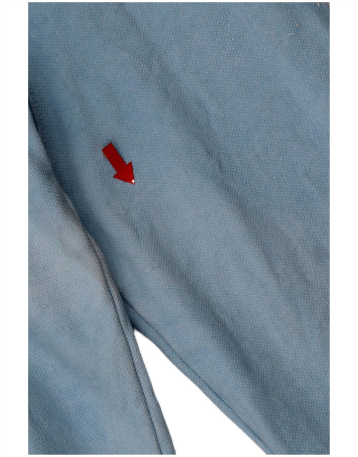 Crew Clothing - Sudadera con cuello y cremallera para hombre, jersey de algodón azul medio