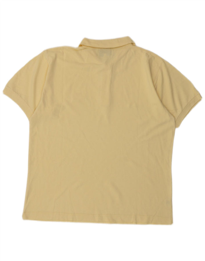 James Dillon Polo para hombre de algodón amarillo grande