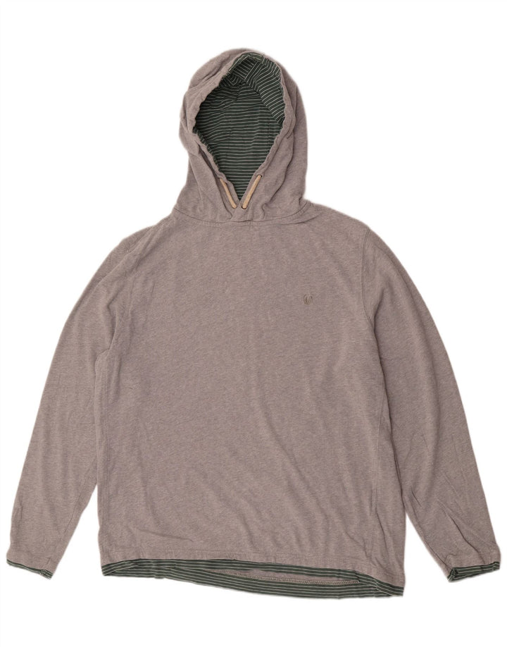 Sudadera con capucha para hombre Fat Face XL Gris Algodón