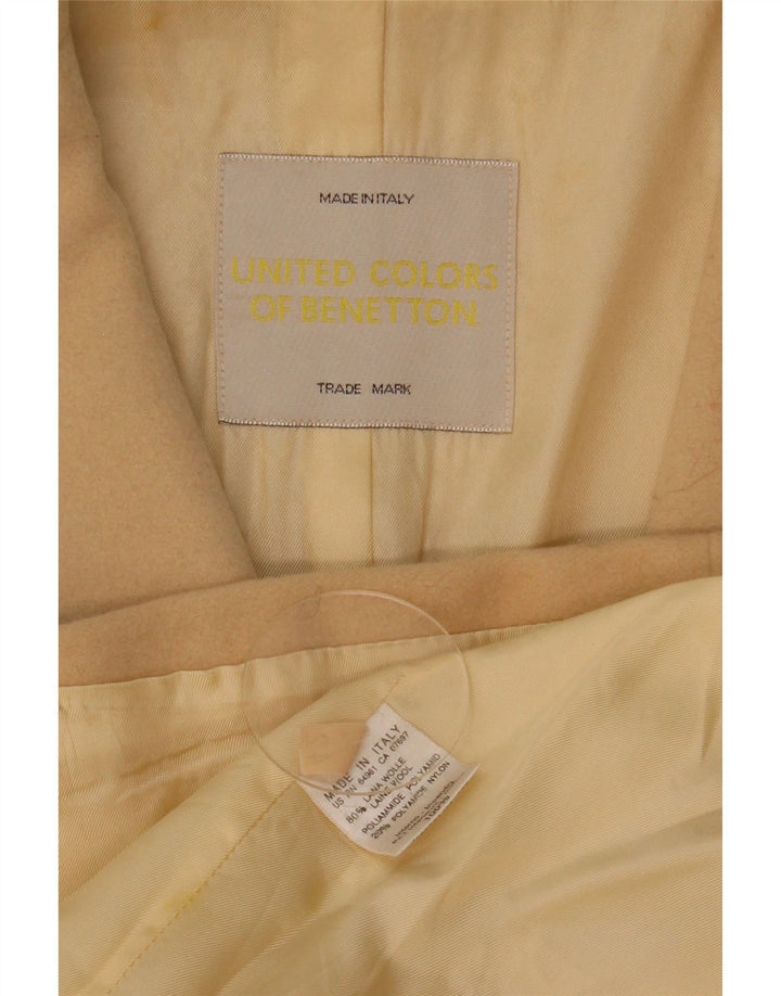 Abrigo Benetton Mujer Holgado IT 42 Lana Beige Medio