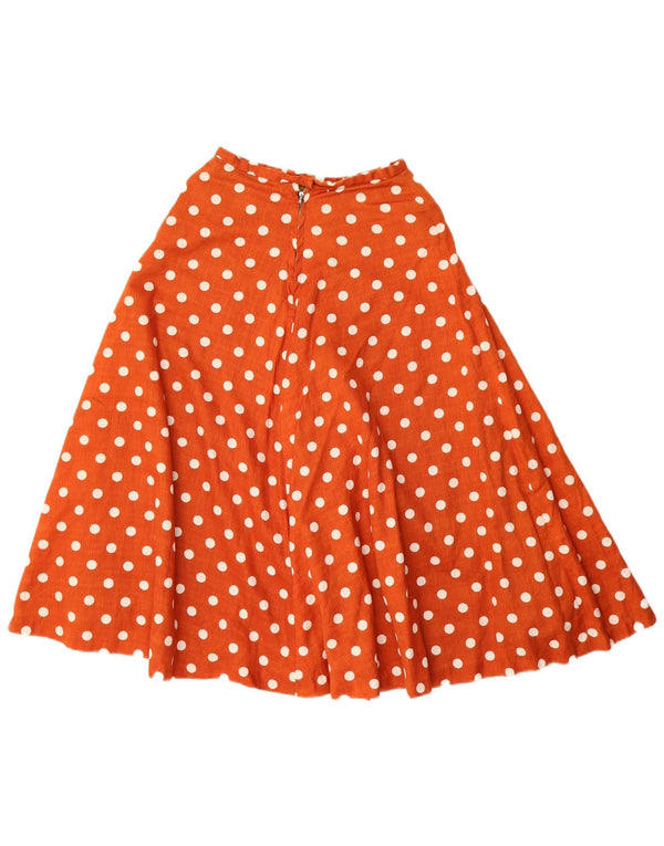 Falda acampanada vintage para mujer W24 XS lunares rojos