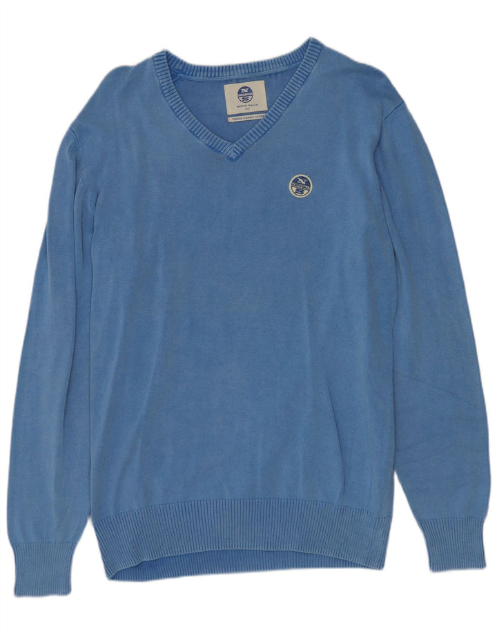 North Sails Jersey Con Cuello En V Para Hombre XL Algodón Azul