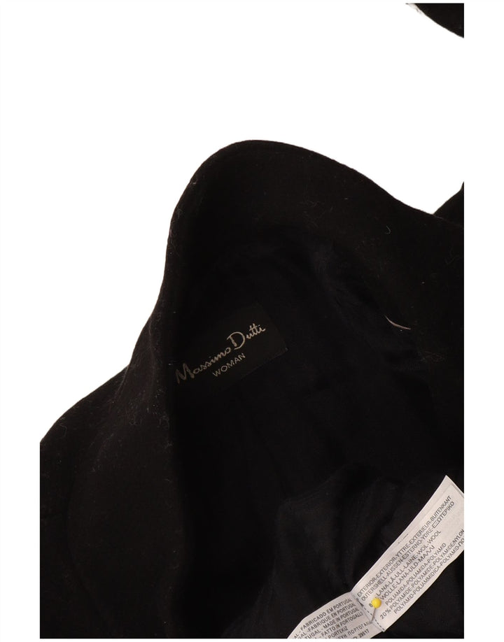 Abrigo Massimo Dutti Mujer EU 38 Small Lana Negra