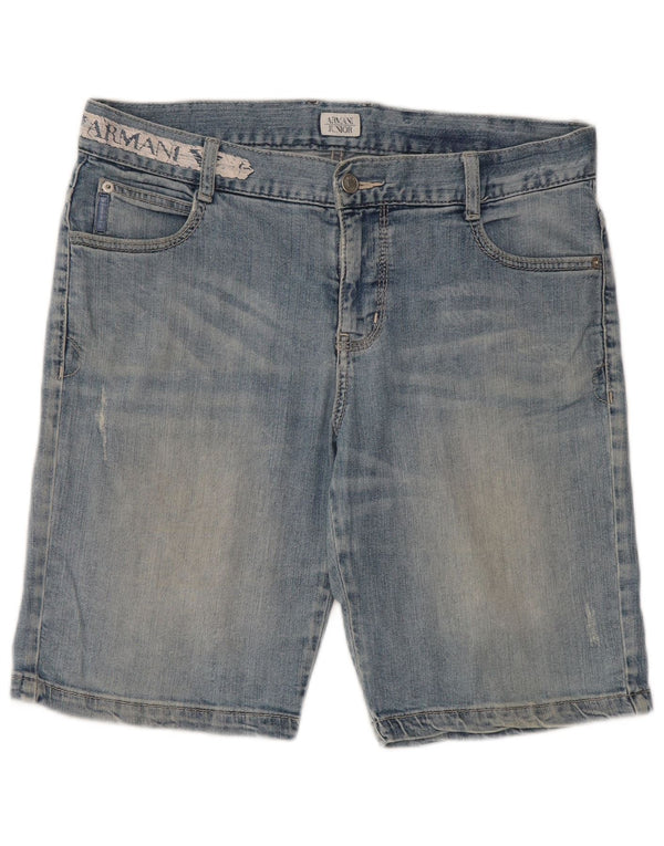 Armani Boys Denim Shorts 15-16 Years W34 Blue Cotton