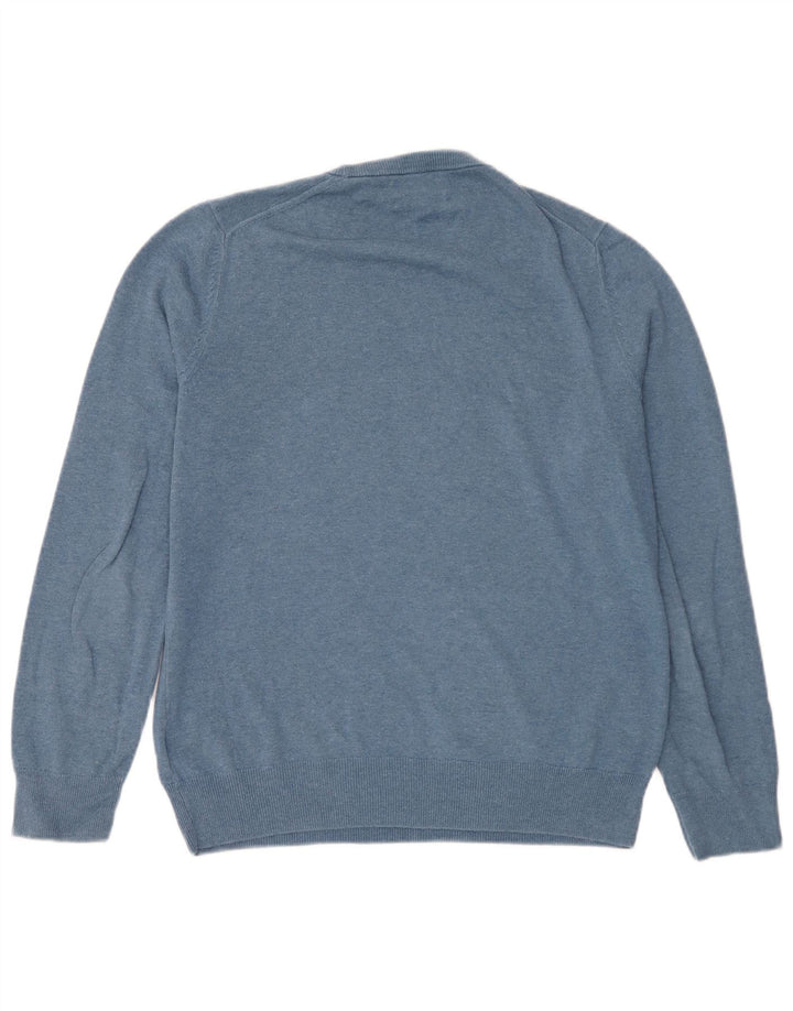 Marks & Spencer Jersey de cuello redondo para hombre de algodón azul medio