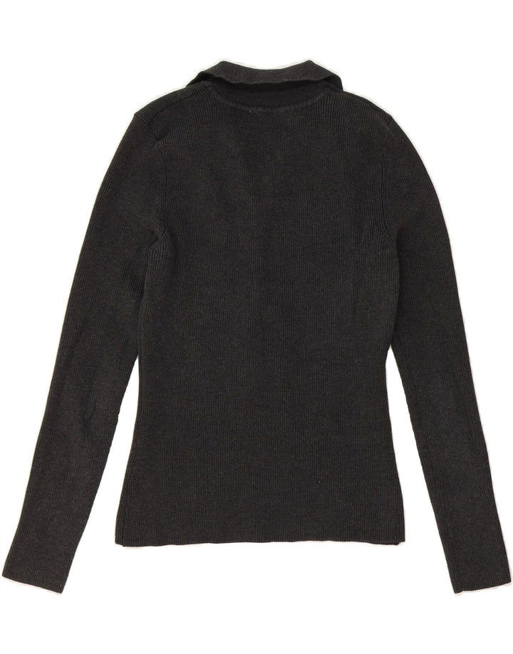 ZARA Womens Roll Neck Jumper Sweater UK 14 Large Grey Cotton Vintage Zara and Second-Hand Zara from Messina Hembry 