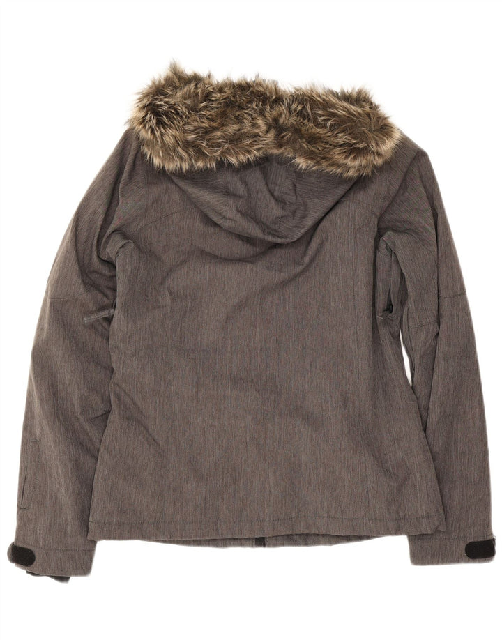 O'Neill Chaqueta cortavientos con capucha para hombre UK 10 Small Gris Poliéster