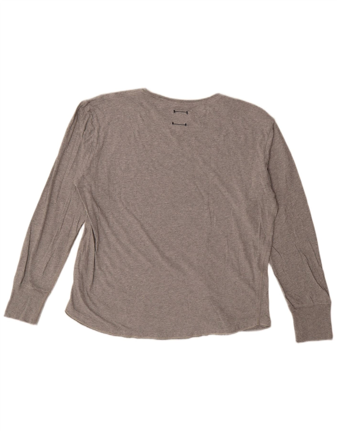 Champion Mujer Oversize Top Manga Larga UK 10 Small Gris Algodón