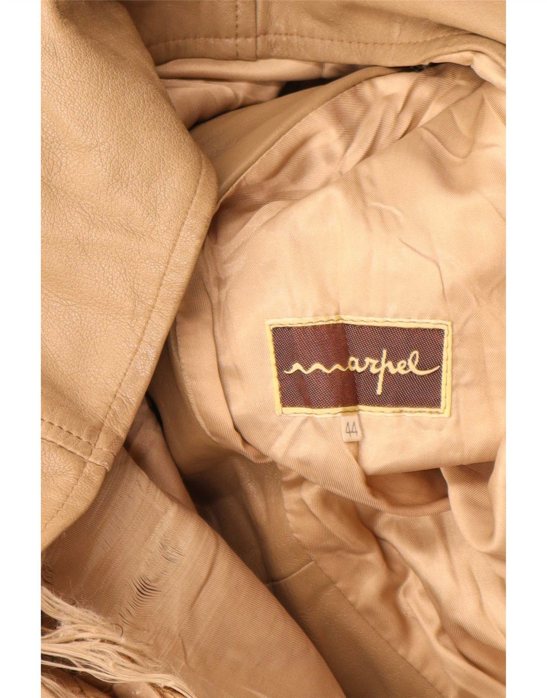 Chaqueta De Cuero Marpel Mujer IT 44 Marrón Medio