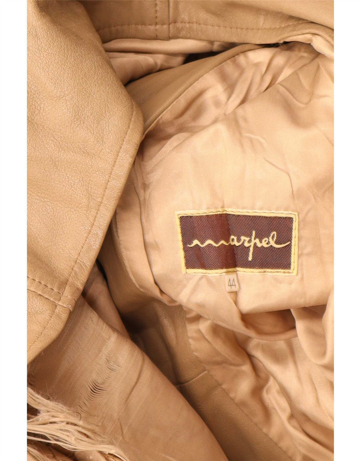 Chaqueta De Cuero Marpel Mujer IT 44 Marrón Medio