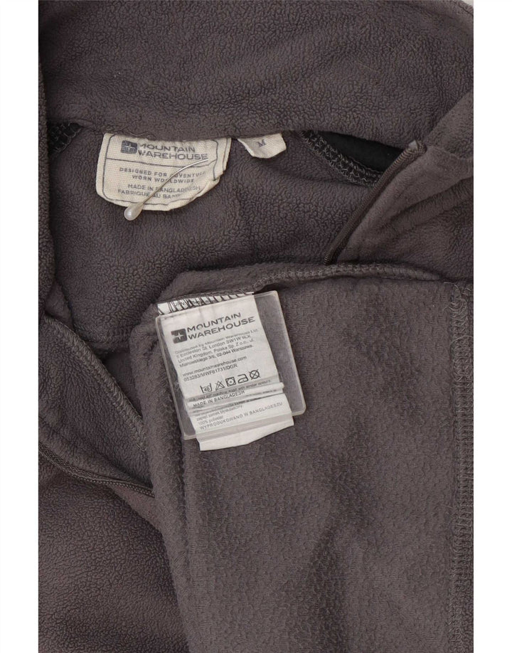 Jersey de forro polar con cremallera y cuello para hombre de Mountain Warehouse en bloques de color gris medio