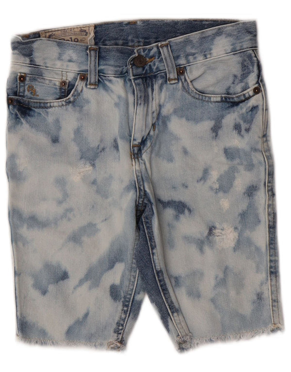 Polo Ralph Lauren Pantalones cortos de mezclilla con lavado ácido para niños 9-10 años W25 Azul