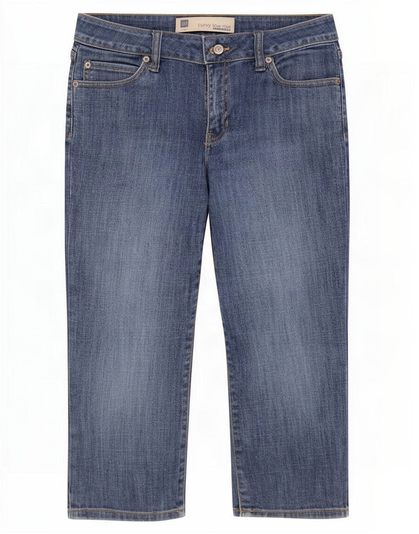 Gap Jeans Capri con Curvas y Cintura Baja elásticos para Mujer US 6 Medium W28 L20 Azul
