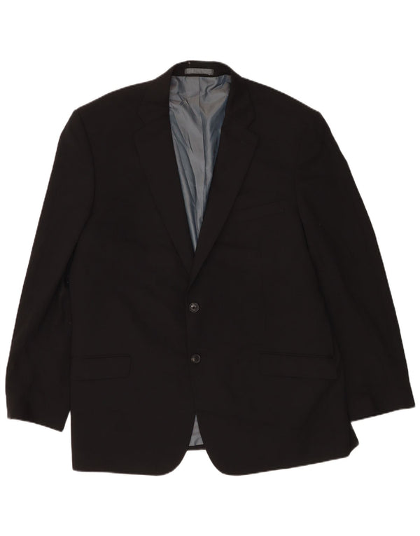 Marks & Spencer Chaqueta tipo blazer de 2 botones para hombre UK 46 XL Lana negra