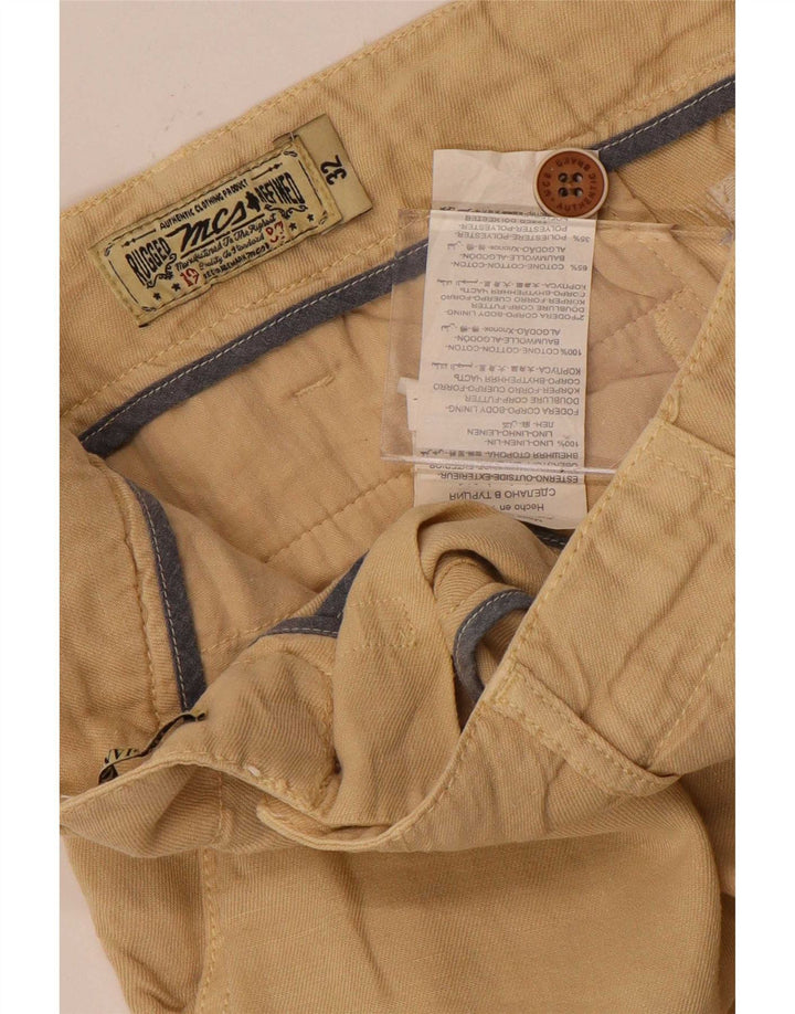 Marlboro Classics Pantalones cortos chinos para hombre W32 Algodón beige medio