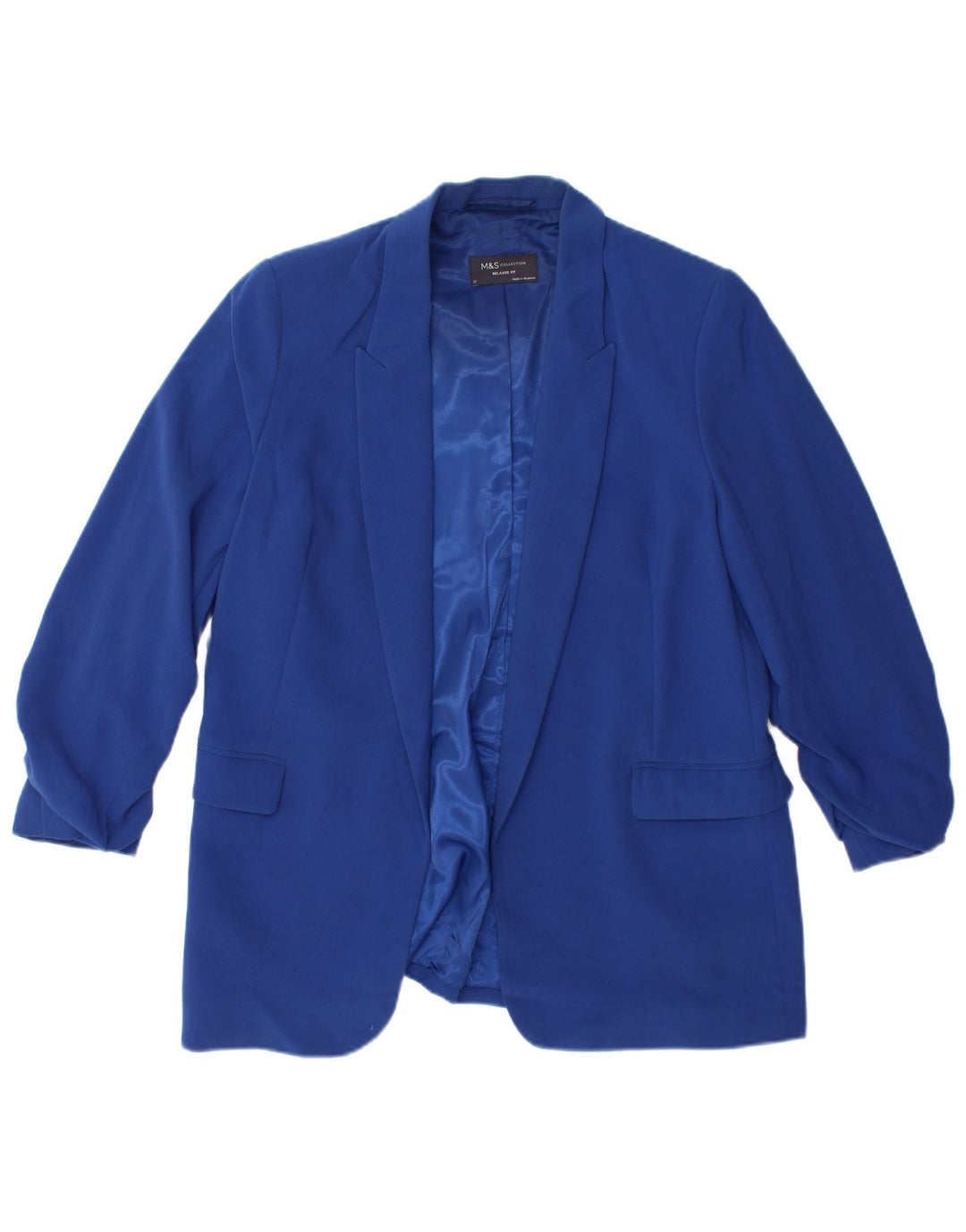 Marks & Spencer Chaqueta Blazer de Ajuste Relajado para Mujer UK 42 Azul Medio