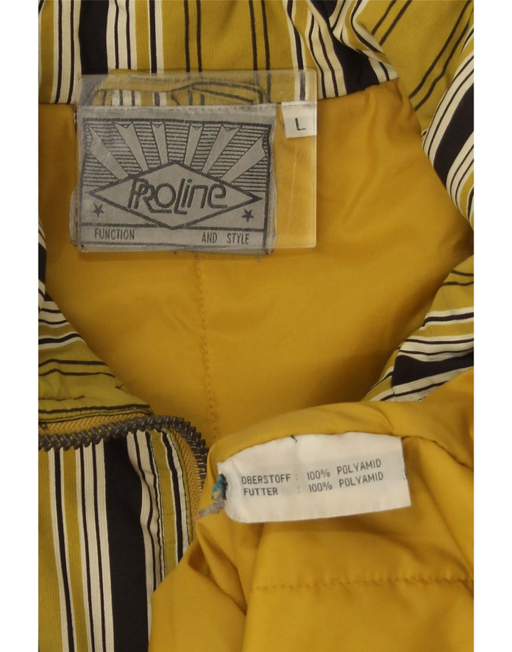 Proline Chaqueta anorak para hombre UK 40 Large Poliamida a rayas amarillas