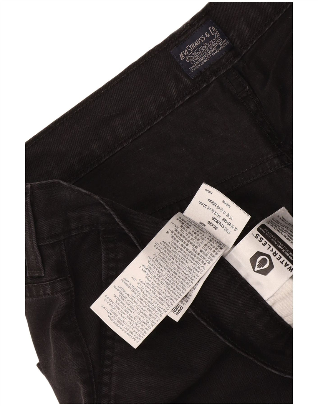 Pantalones chinos Levi's para hombre W36 L30 Algodón negro