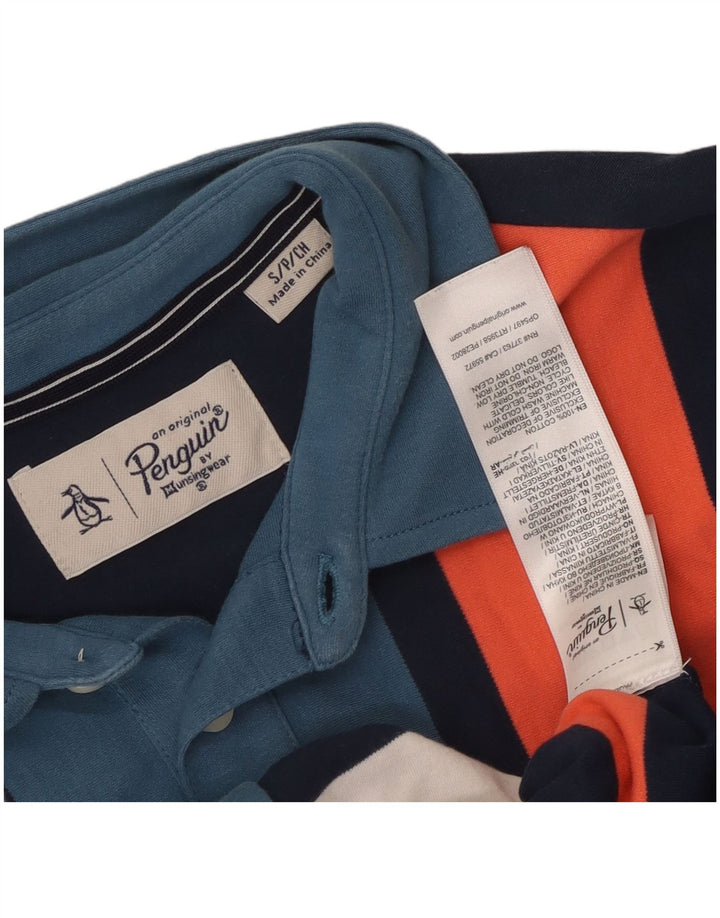 PENGUIN Polo de hombre pequeño de algodón a rayas multicolor