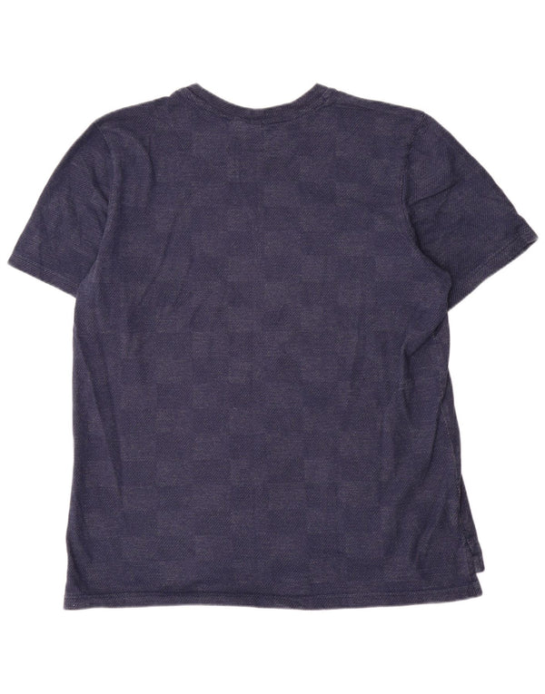 Adidas Camiseta Hombre Top XL Azul Marino Geométrico Algodón