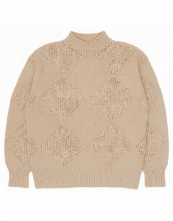 Marks & Spencer Jersey extragrande con cuello de tortuga para mujer UK 6 XS Beige