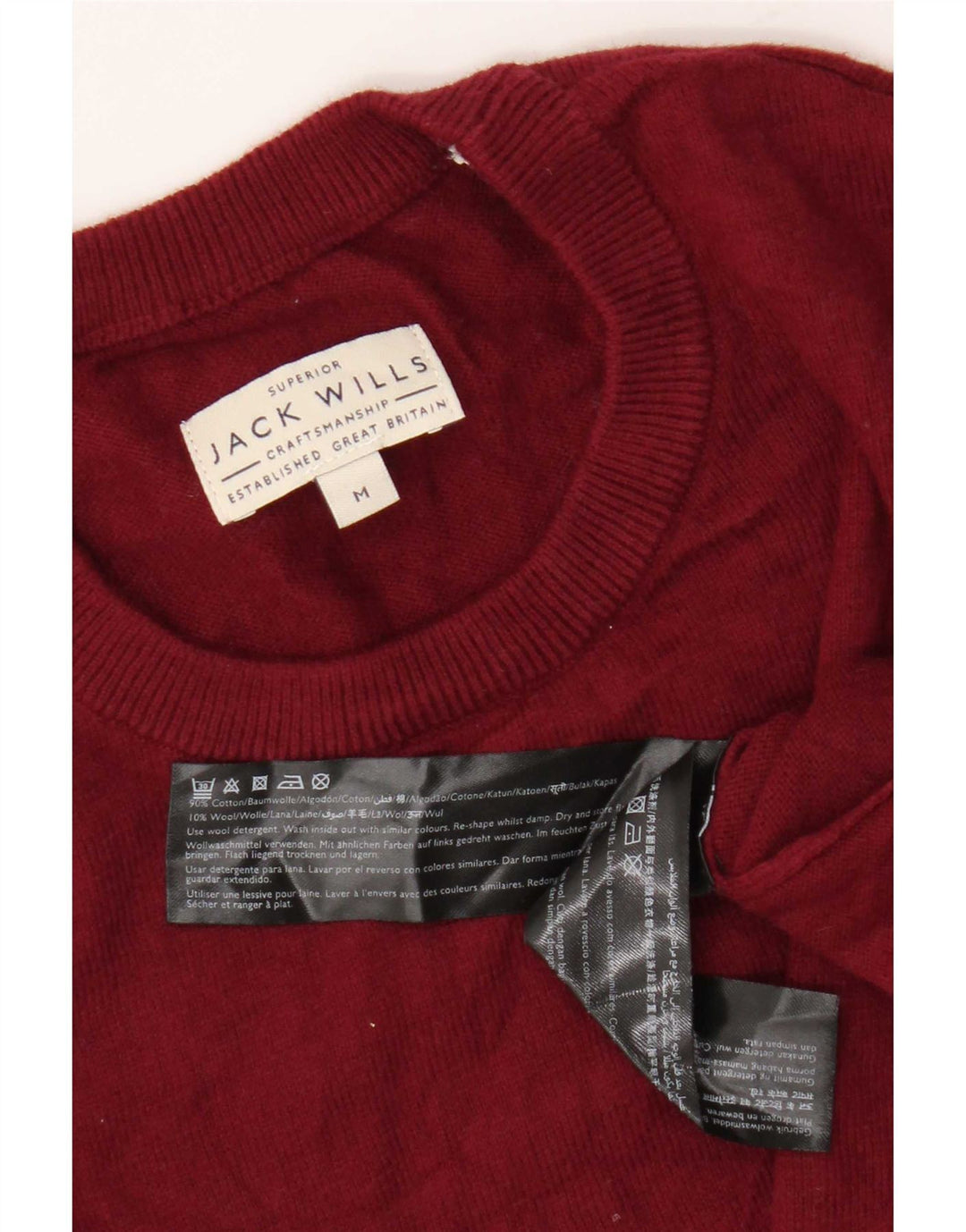 Jack Wills Jersey De Corte Regular Con Cuello Redondo Para Hombre Algodón Rojo Medio