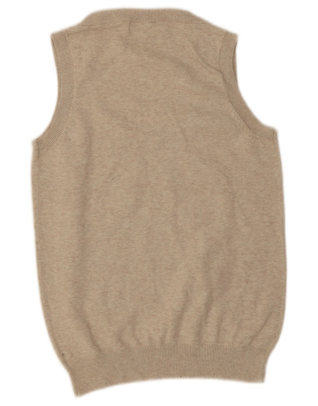 Zara Mujer Chaleco Sin Mangas UK 40 Medio Beige Moteado