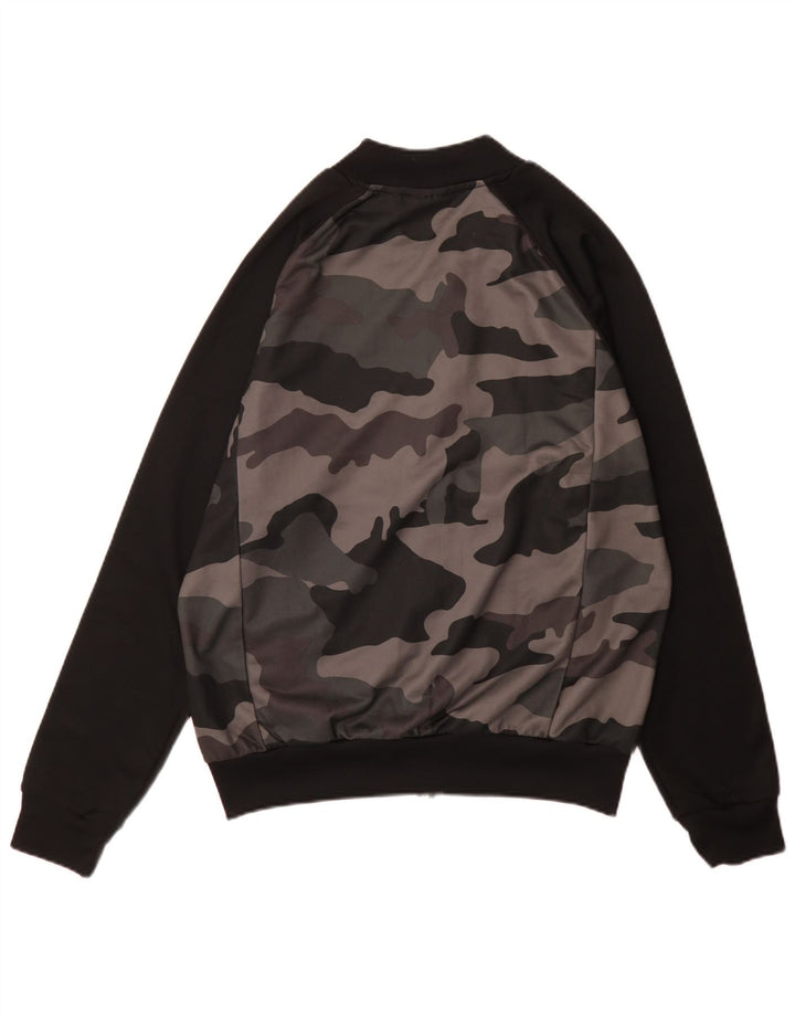 Adidas Hombre Chándal Top Chaqueta Gris Medio Camuflaje Poliéster Deportes