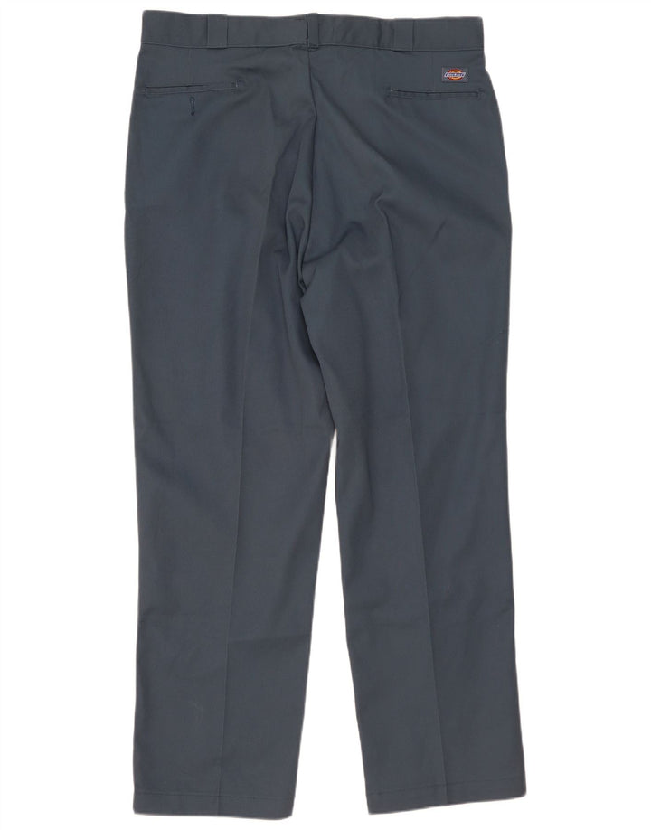 Dickies Pantalón chino recto para hombre W42 L32 Poliéster azul