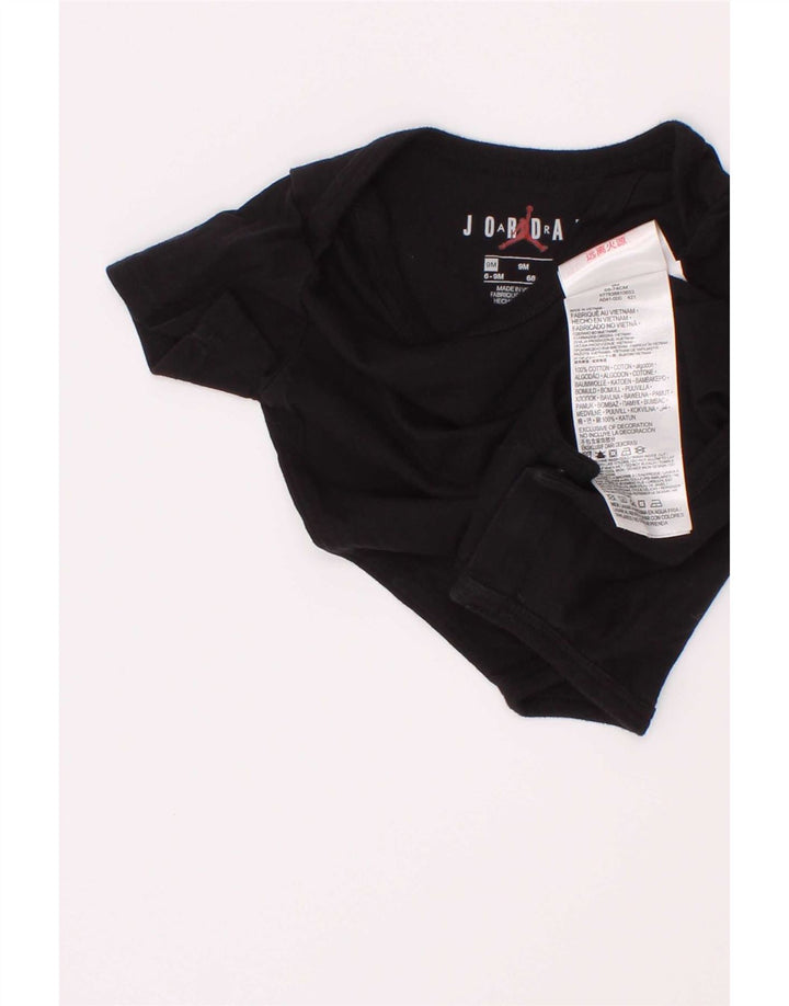 Jordan Body gráfico para bebés de 6 a 9 meses, algodón negro