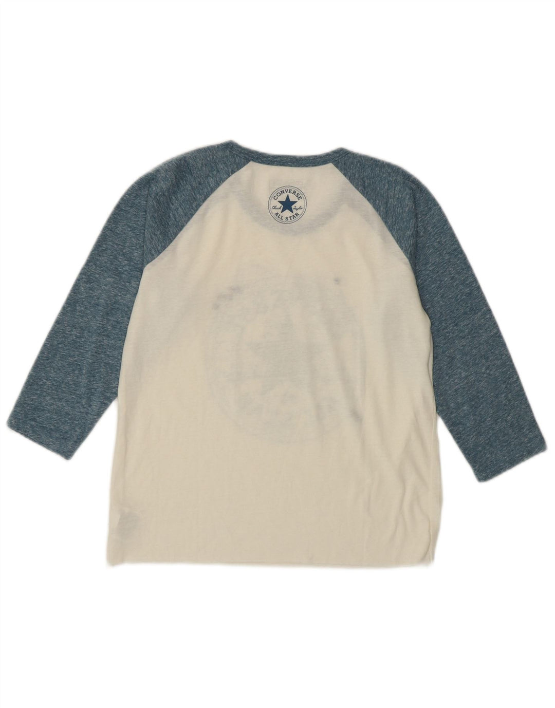 CONVERSE Mujer Chuck Taylor Graphic Top Manga 3/4 UK 6 XS Blanco