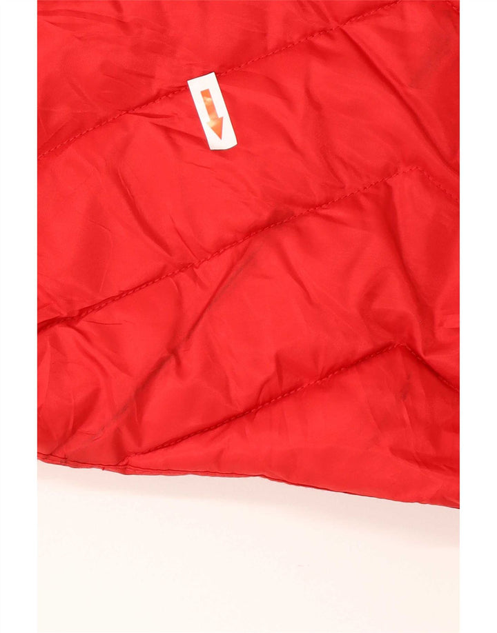 Nautica Chaqueta acolchada con capucha para mujer UK 44 Poliéster rojo mediano