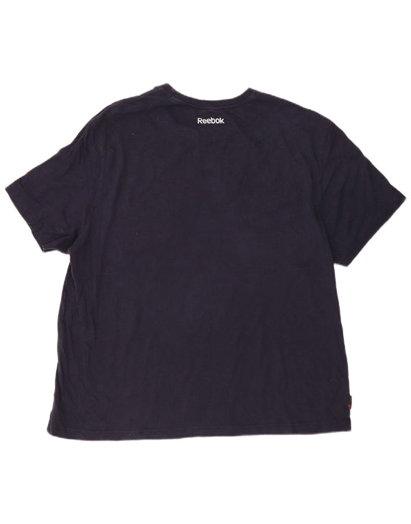 Reebok Camiseta gráfica para hombre Top 3XL Azul marino Algodón