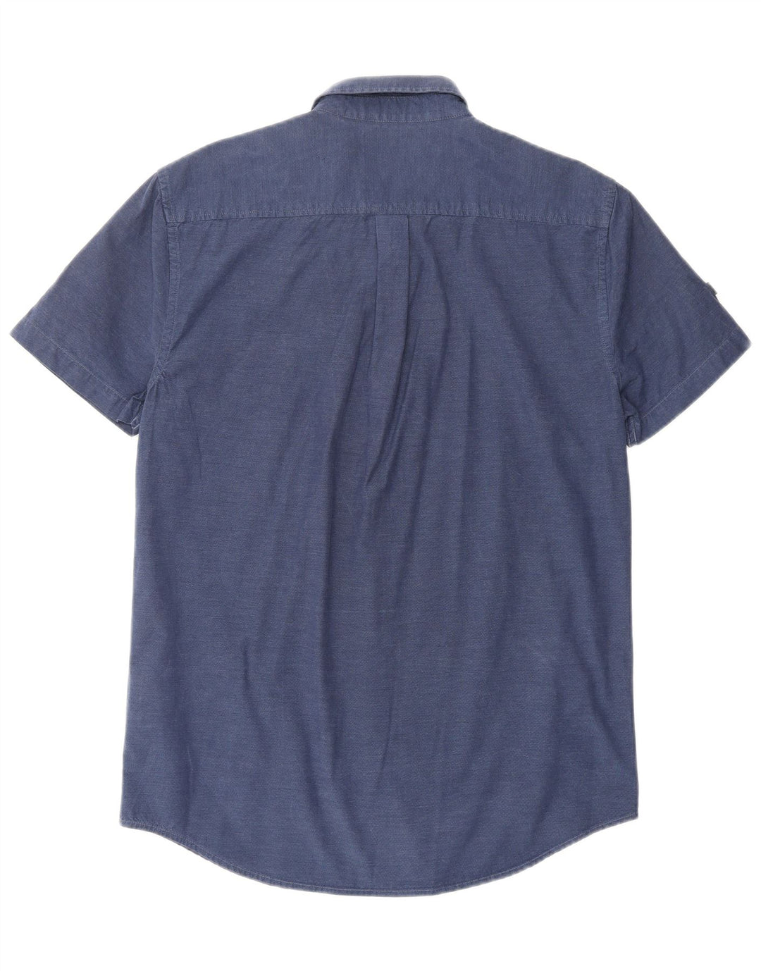 SUPERDRY Camisa de manga corta de corte regular para hombre de algodón azul marino medio