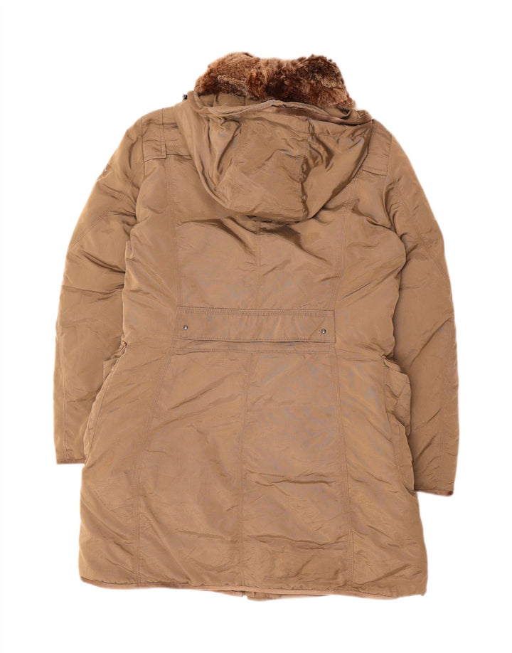 PEUTEREY Abrigo acolchado con capucha para mujer IT 48 XL Poliamida beige