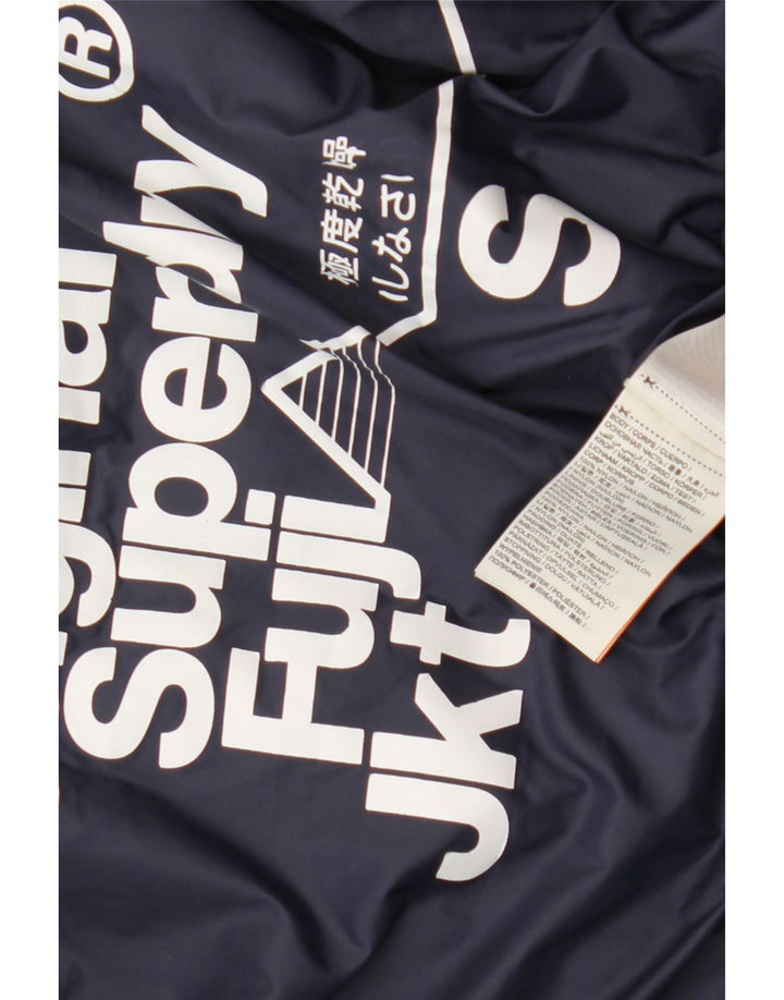 SUPERDRY Chaqueta acolchada para mujer UK 10 Small Blue Poliéster