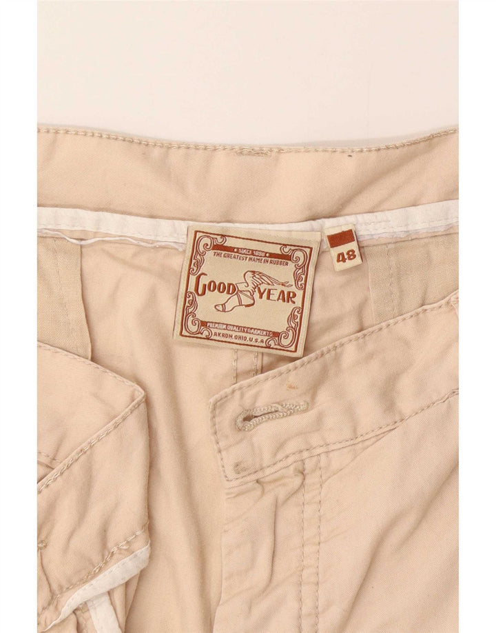 Pantalones cortos cargo para hombre Good Year IT 48 Medium W34 Beige