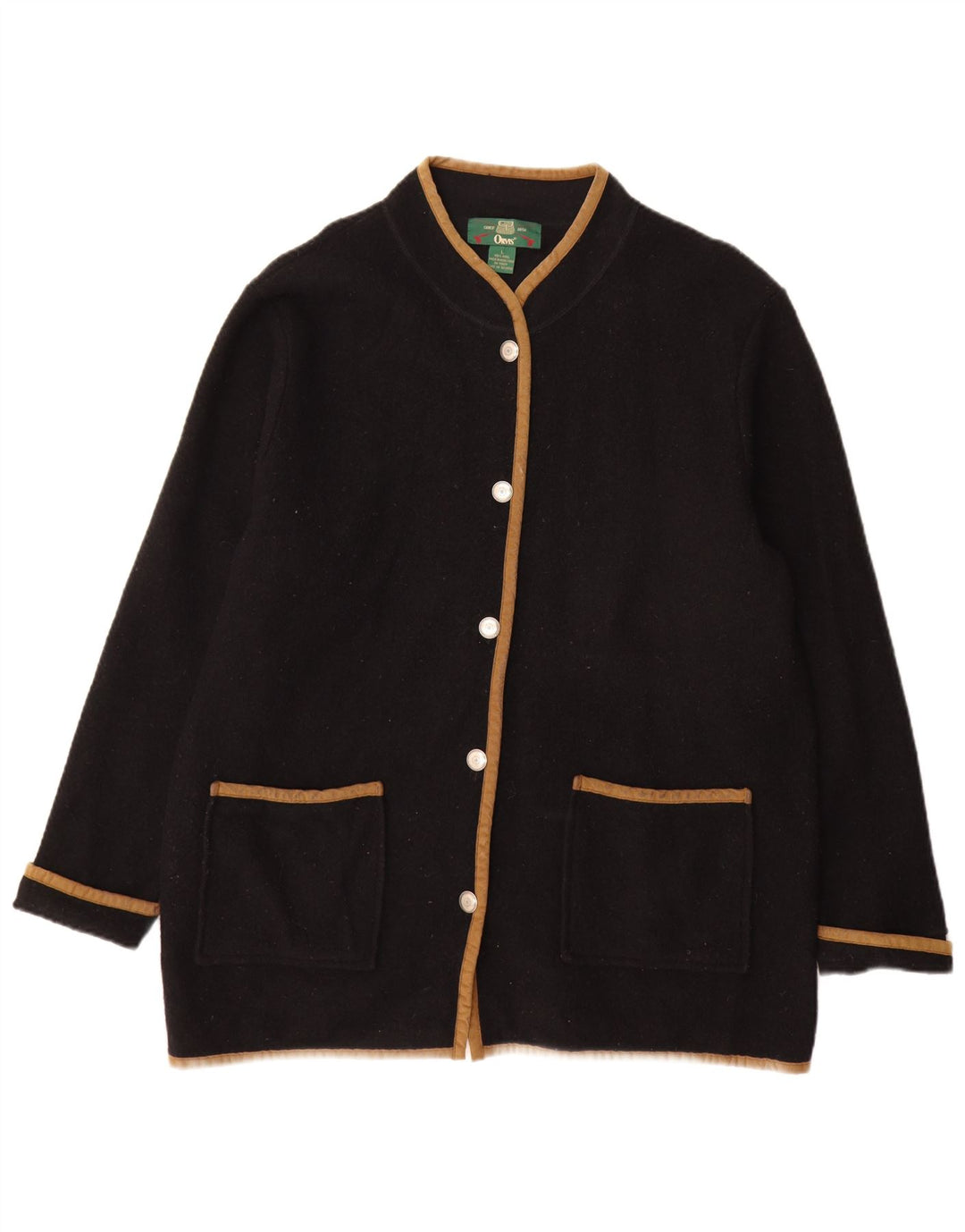 Abrigo Orvis para mujer Reino Unido 16 Lana negra grande