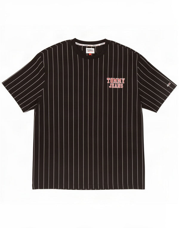 Tommy Hilfiger Camiseta para hombre Top Large Black Pinstripe