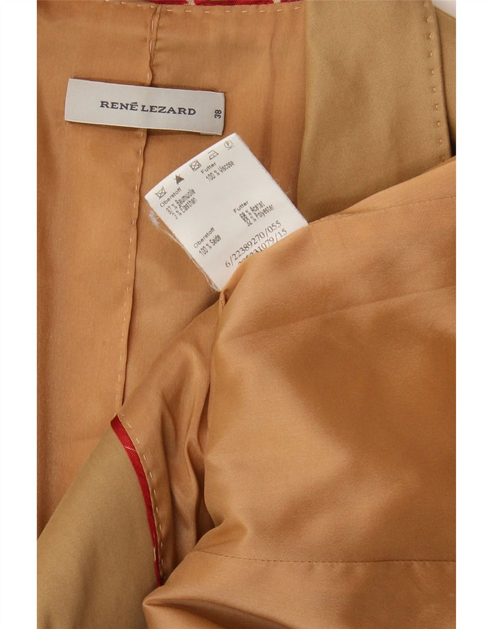 Rene Lezard Chaqueta tipo blazer de 1 botón para mujer EU 38 Algodón beige medio