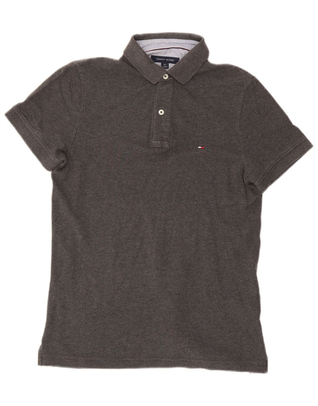 Polo Tommy Hilfiger para hombre de algodón gris pequeño
