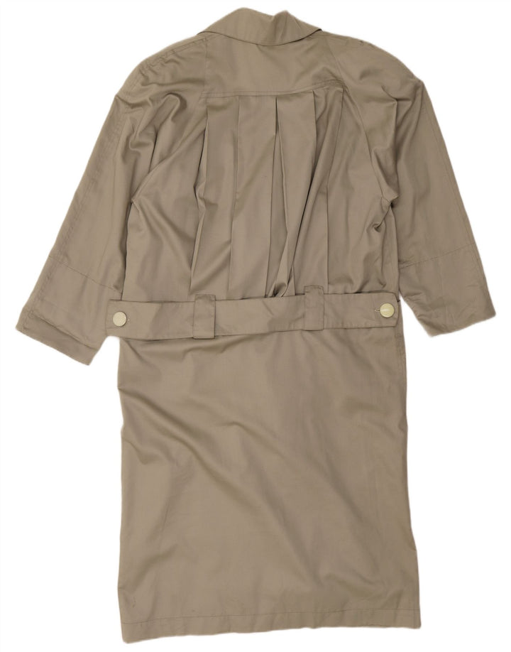 Vintage mujer gabardina Reino Unido 18 XL gris