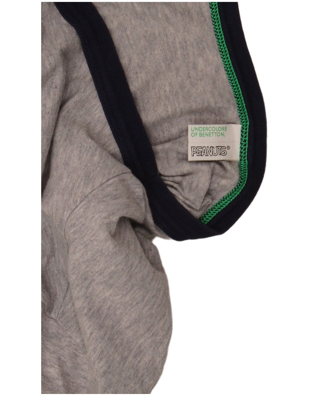 Benetton Hombre Camiseta Estampada Peanuts Gris Medio