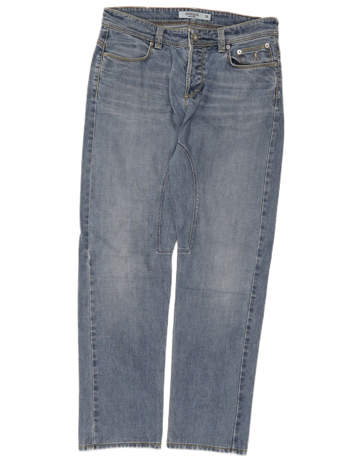 SIVIGLIA Vaqueros rectos para hombre W33 L30 Algodón azul
